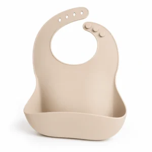 Babero de silicona con bolsillo recolector