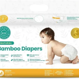 Pañales desechables hipoalergénicos de fibra de bambú