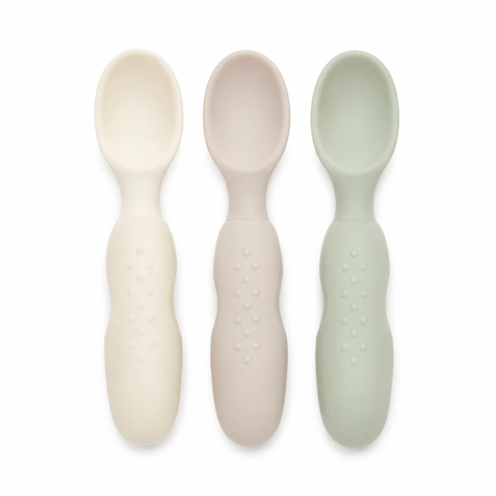Set de 3 cucharas de transición ergonómicas